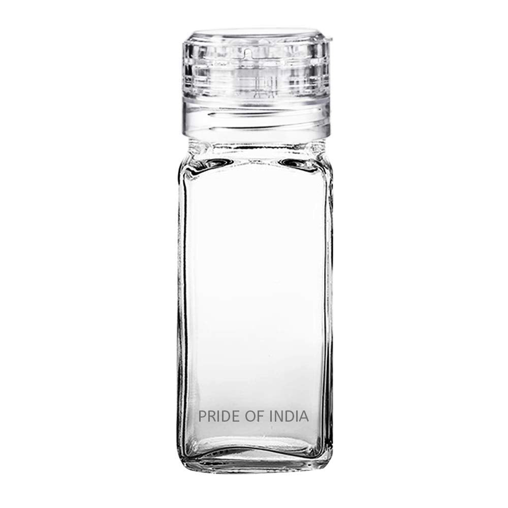 Clear Spice Jars w/ Easy Dispense Dual Sifter Caps