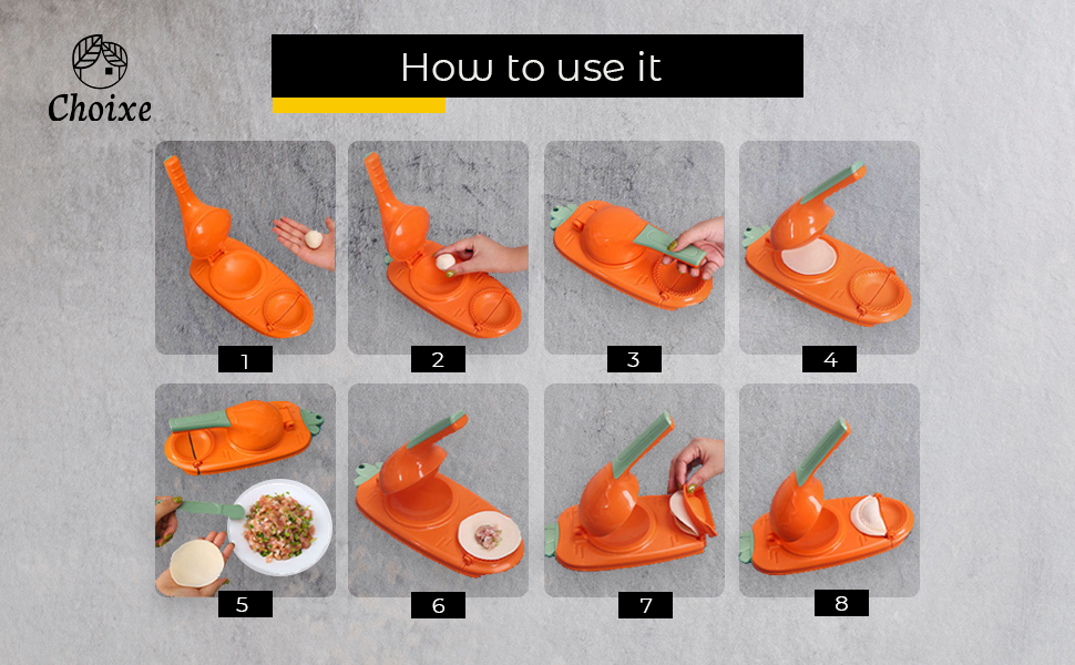 2-in-1 Manual Dough Press. Dumpling Empanada Pastries Maker.