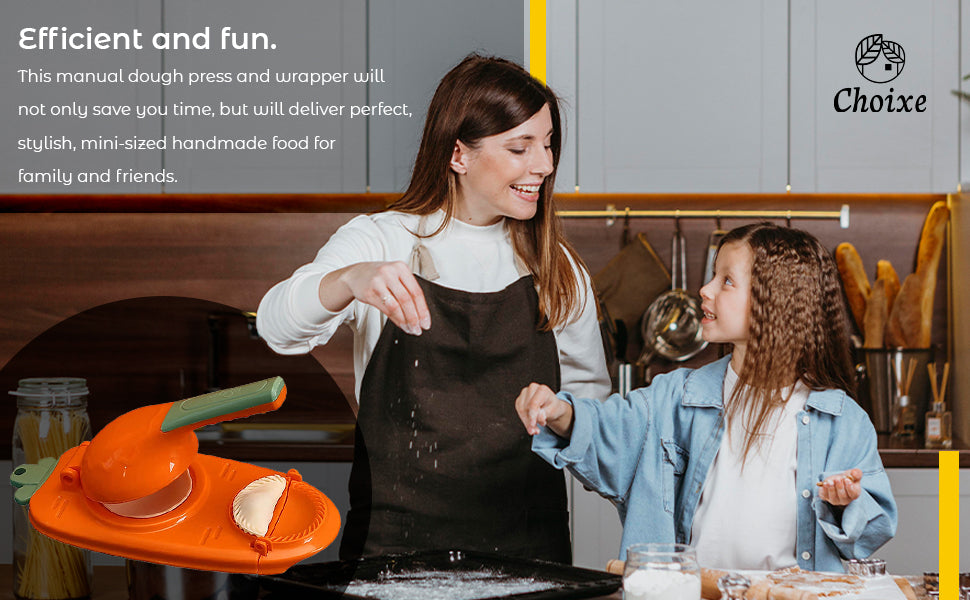 2-in-1 Manual Dough Press. Dumpling Empanada Pastries Maker.